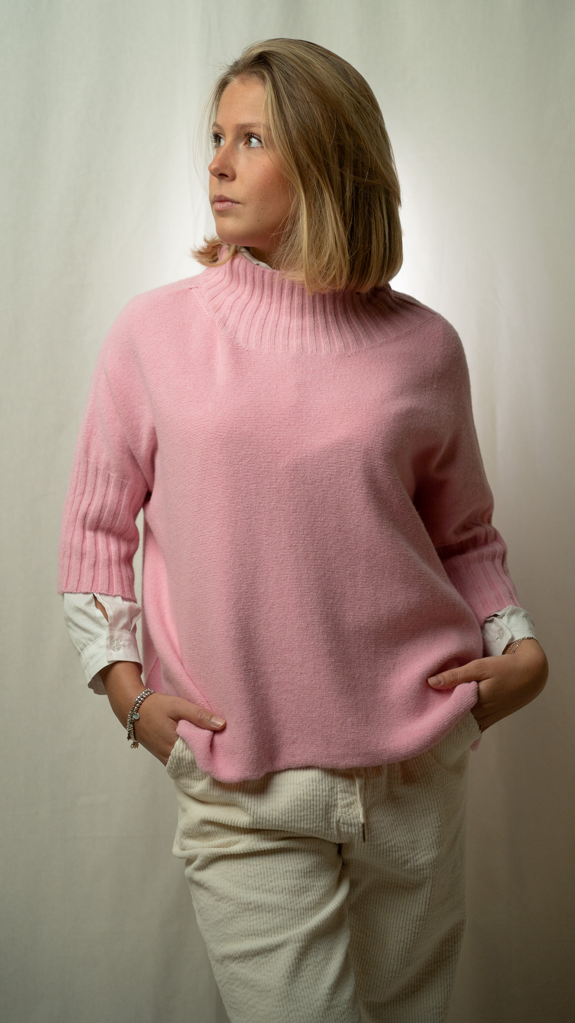 Pull Col Montant Manches Coudes CHANELLE - junefivesixteen